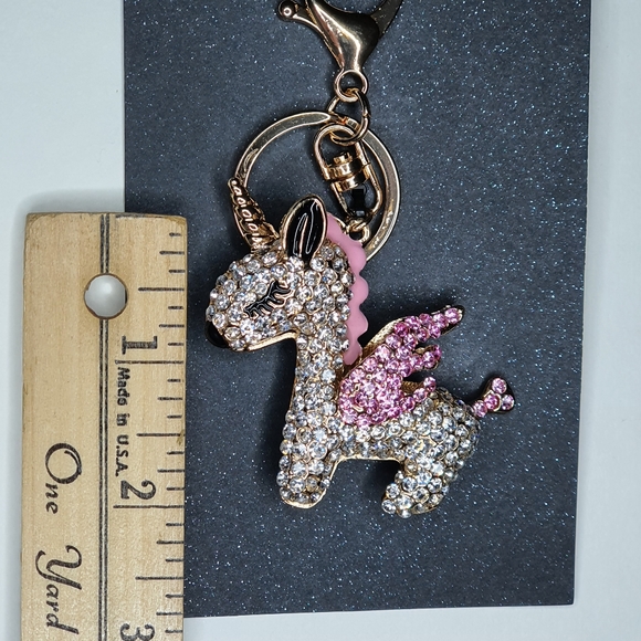 Blinking Unicorn Keychain Purse Charm - Picture 3 of 7